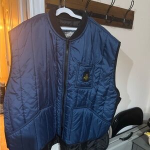 Blue Quilted freezer vest